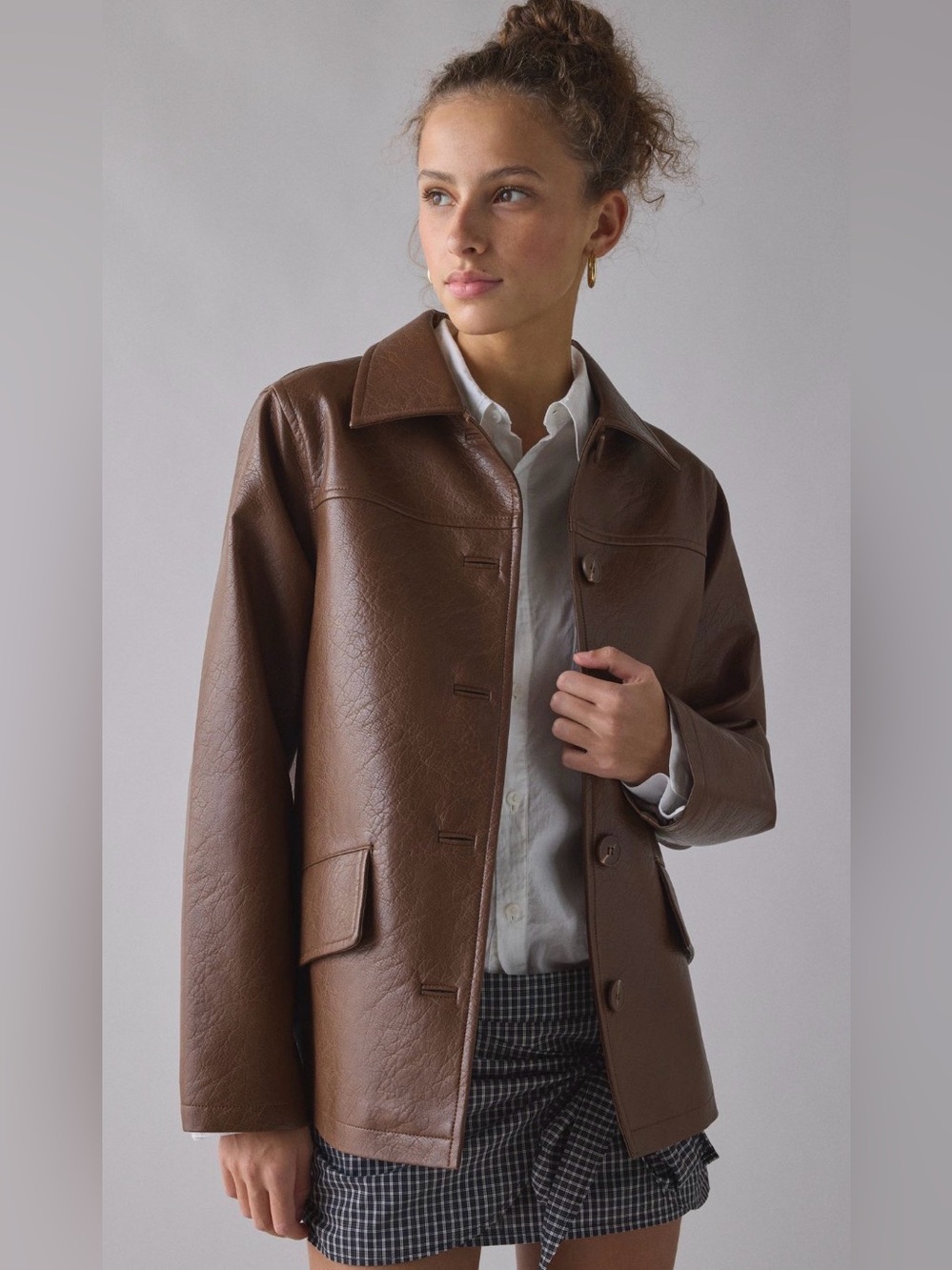 UO Sydney Faux Leather Oversized
Dad Jacket NWT